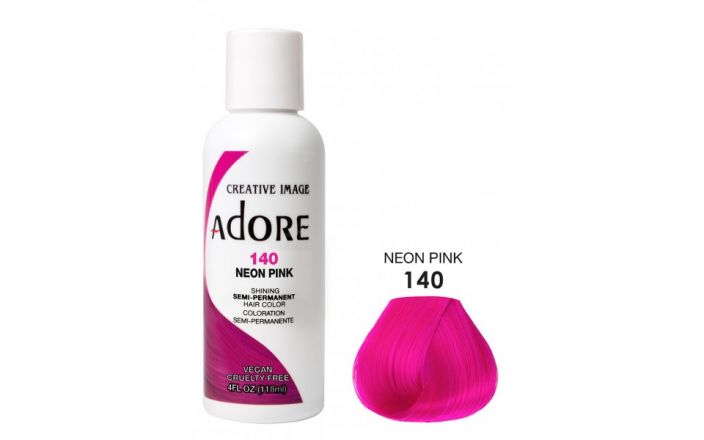 Adore Semi Permanent Hair Color 140 - Neon Pink 118 ml