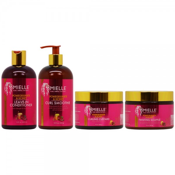 Mielle Pomegranate & Honey Leave in, Smoothie, Custard and souffle set of 4