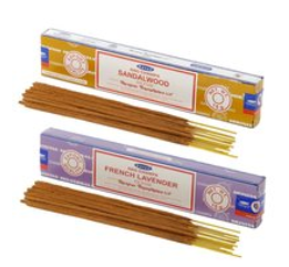 Satya Incense gift set - 2x fragrance sticks - Sandalwood and Lavender scent - Meditation