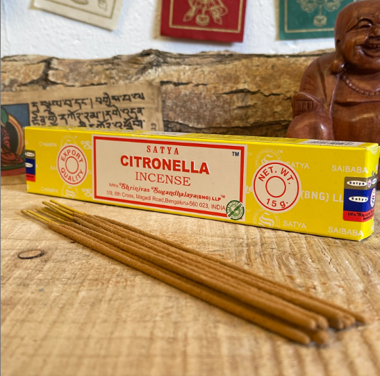 Satya Incense Citronella - Citronella incense - anti mosquito - (12 packs)