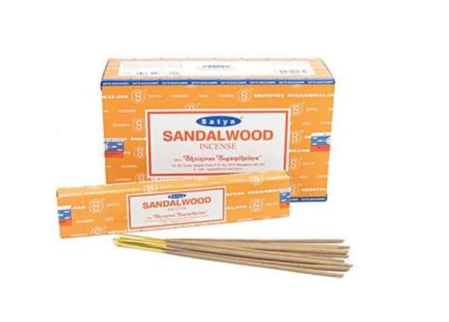 Incense Satya Sandalwood - box with 12 packets of 15 grams