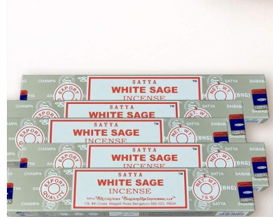Satya Incense Sticks - White Sage - White Sage Incense Sticks - Incense - 2x15 Gram - 2 PIECES
