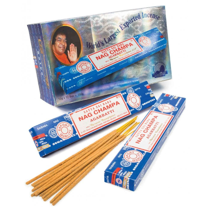 Satya - Nag Champa Incense - Box of 12 Packets