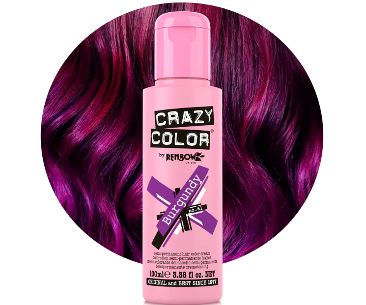 Crazy Color Burgundy. 100gr - Hair dye