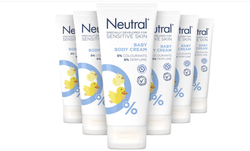 Neutral 0% Baby Body Cream - 6 x 100 ml - Value Pack