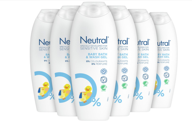 Neutral Baby Washing Gel - Perfume Free - 6 x 250 ml
