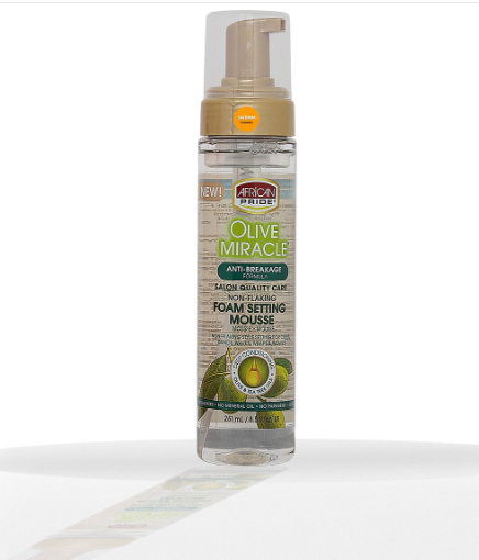 AFRICAN PRIDE - OLIVE MIRACLE - FOAM SETTING MOUSE 8.5 OZ