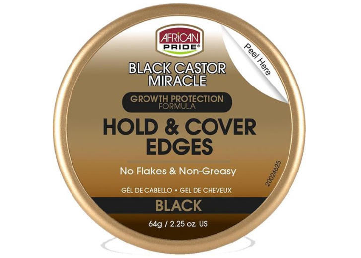 African Pride Black Castor Miracle Hold & Cover Edges 64gr