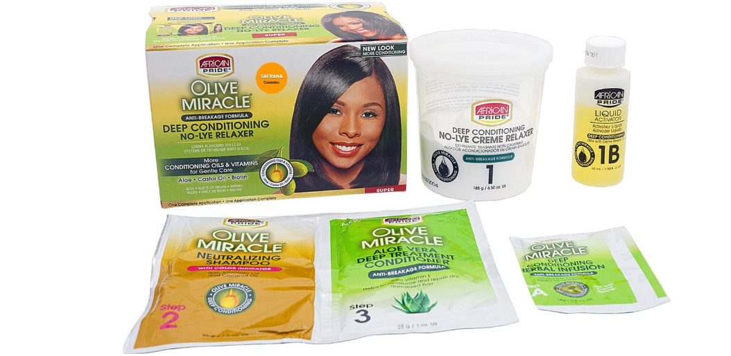 AFRICAN PRIDE - OLIVE MIRACLE - RELAXER KIT SUPER