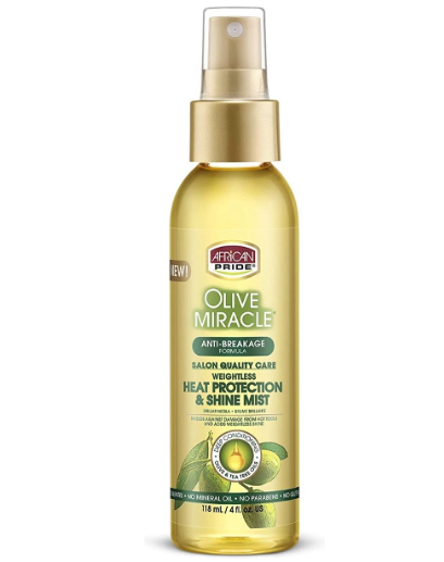 AFRICAN PRIDE - OLIVE MIRACLE - HEAT PROTECTION & SHINE MIST 4OZ