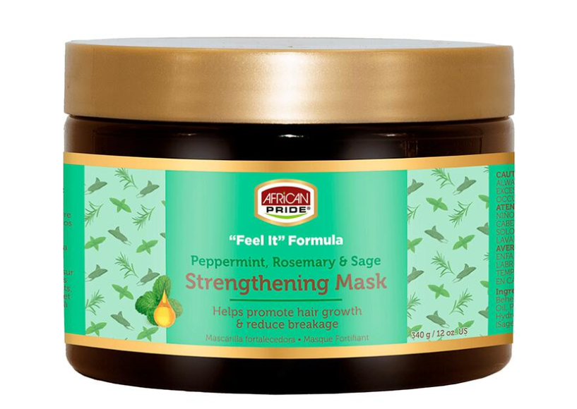 African Pride Peppermint Rosemary en Sage Versterkend Masker - 340 GR - creme