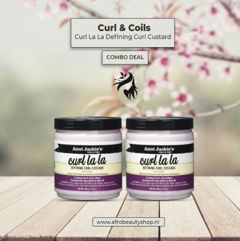 Aunt Jackies Curls & Coils Curl La La Defining Curl Custard (Twin Pack)