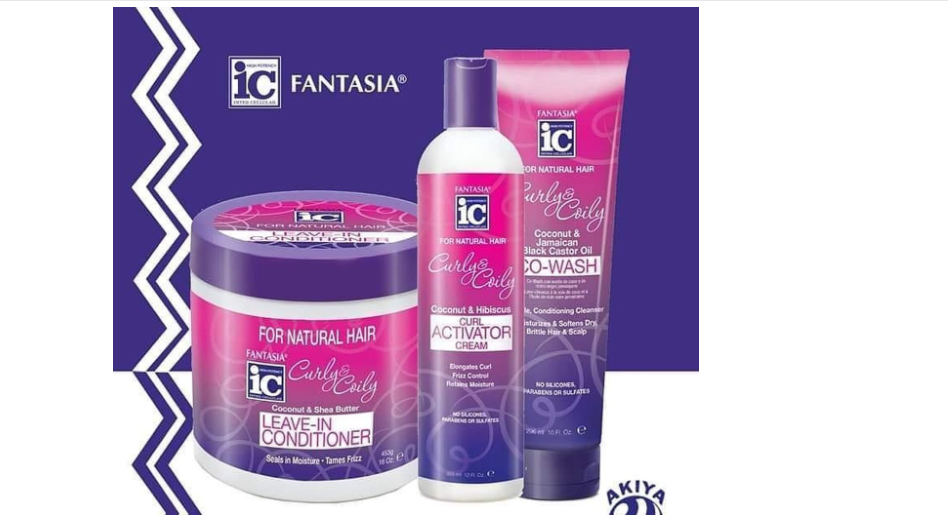 Fantasia IC CURLY Curl Activator + Co wash + Leave in Conditioner set of 3