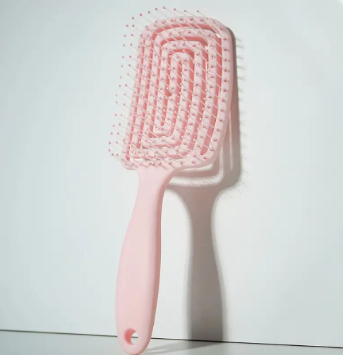 Hair brush - Detangling brush - Paddle brush - Hair brush - Anti-tangle brush - Brush for dry and wet hair - Brush for curls - For wet and dry hair - Pink