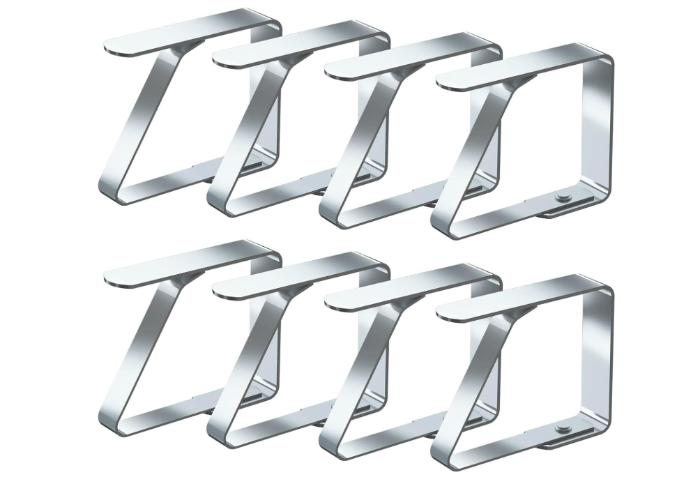 Tablecloth clips - 8 pieces - stainless steel