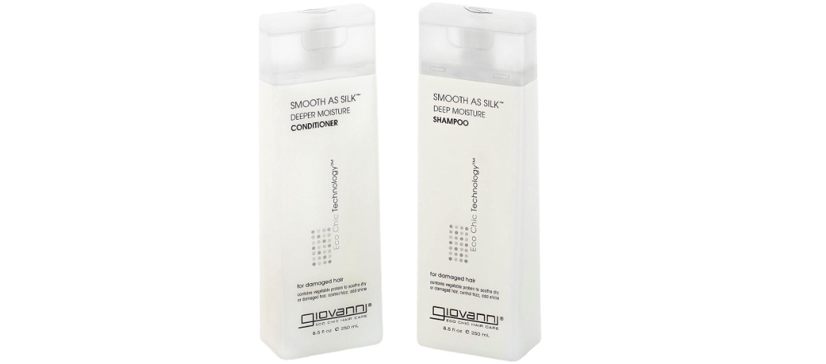 Giovanni Cosmetics - Smooth as Silk Hair Care Set - Shampoo & Conditioner for damaged hair 2x 250ml