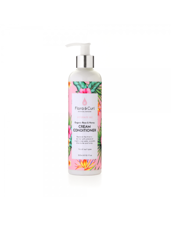 Flora & Curl - Rose Water & Honey - Cream Conditioner - 300ml
