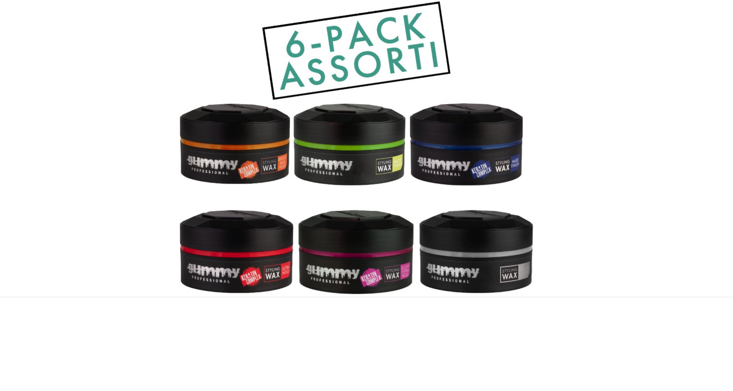 Gummy STYLING WAX 6-PACK ASSORTED