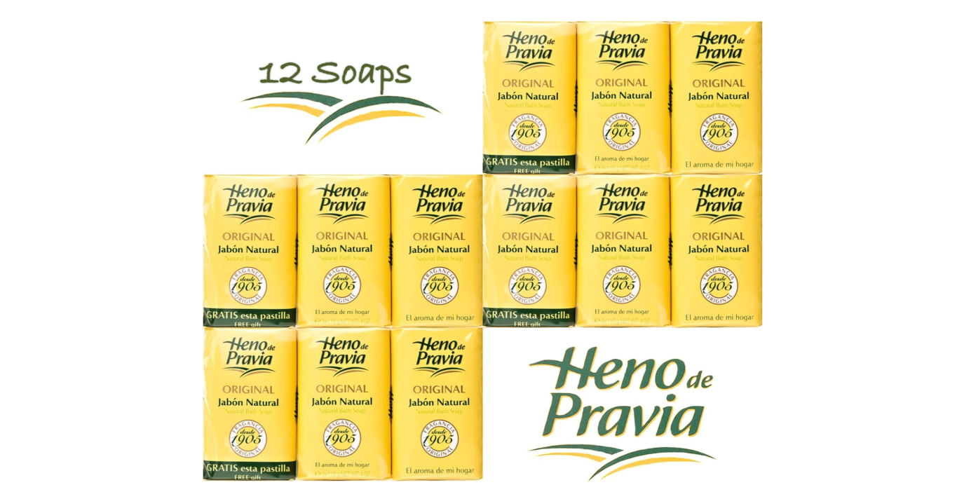 Heno de Pravia Soap value set: 12 pieces of 115 gr.
