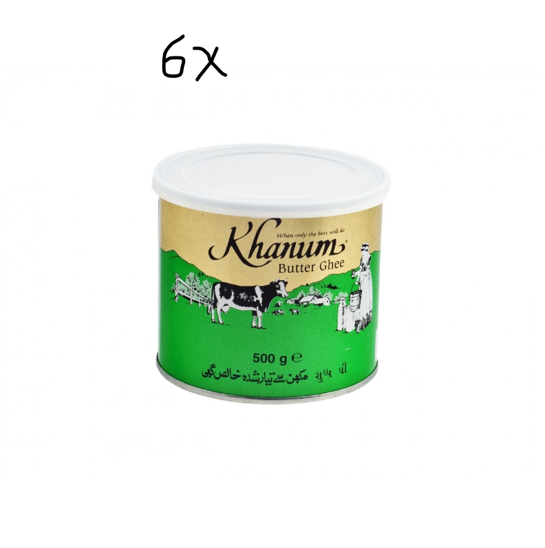 Khanum - Pure Butter (butter) Ghee - 6 x 500 grams