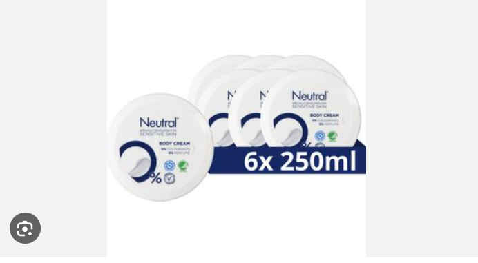 Neutral Fragrance-Free Body Cream 250 ml - Value Pack of 6