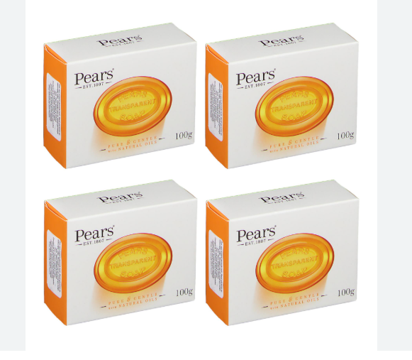 Pears Transparent - 100gr - Soap - 4 pieces