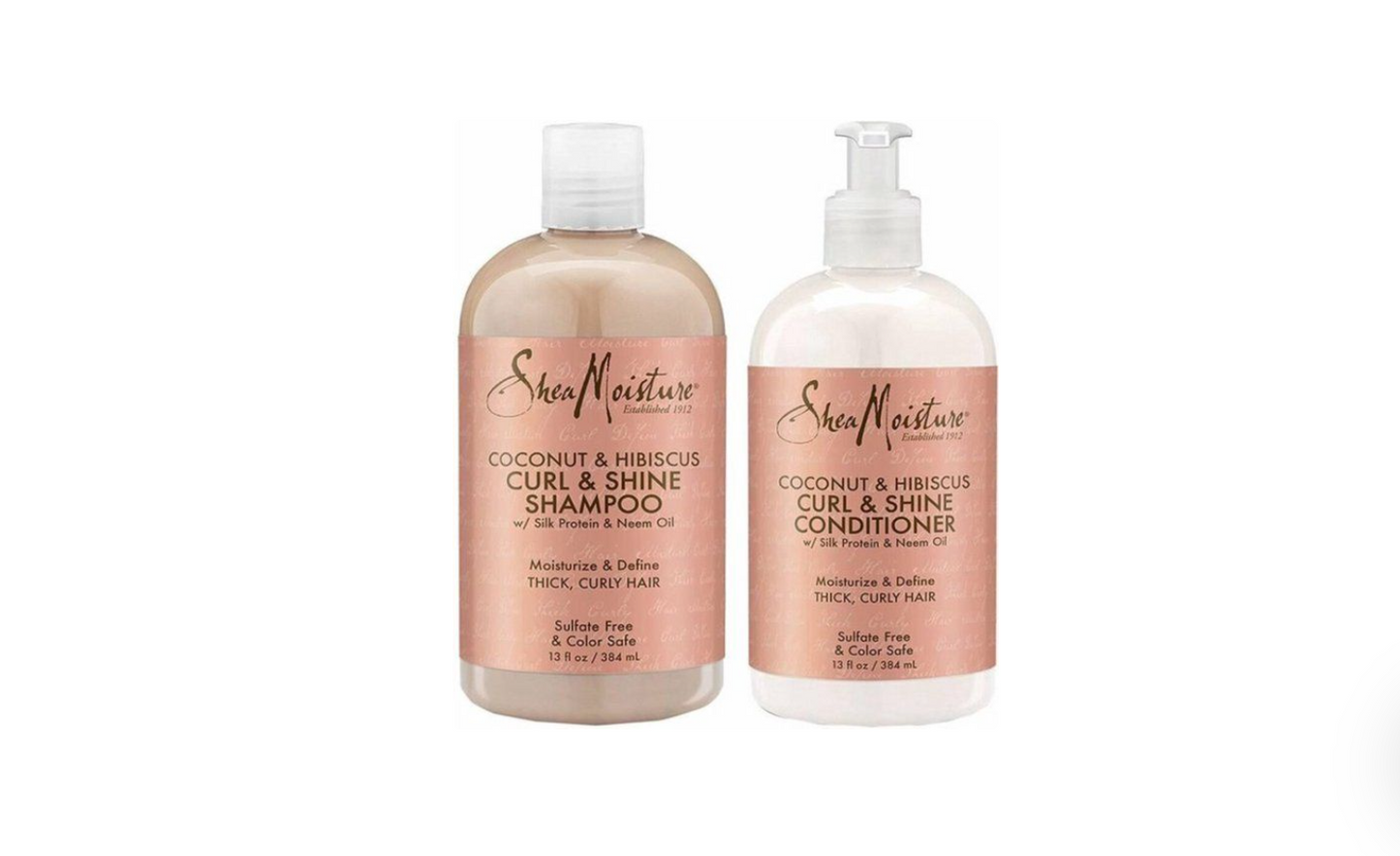 Shea Moisture - Coconut & Hibiscus Curl & Shine Shampoo & Conditioner Set