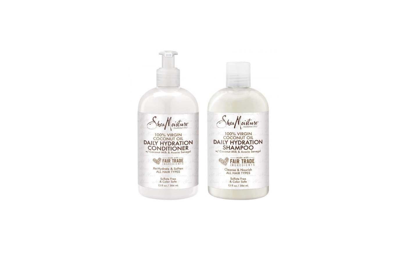 Shea Moisture - 100% Virgin Coconut Oil Daily Hydration Shampoo & Conditioner 13oz