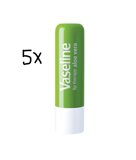 Vaseline Lip Balm Stick Aloe Vera - Value Pack 5 Pieces