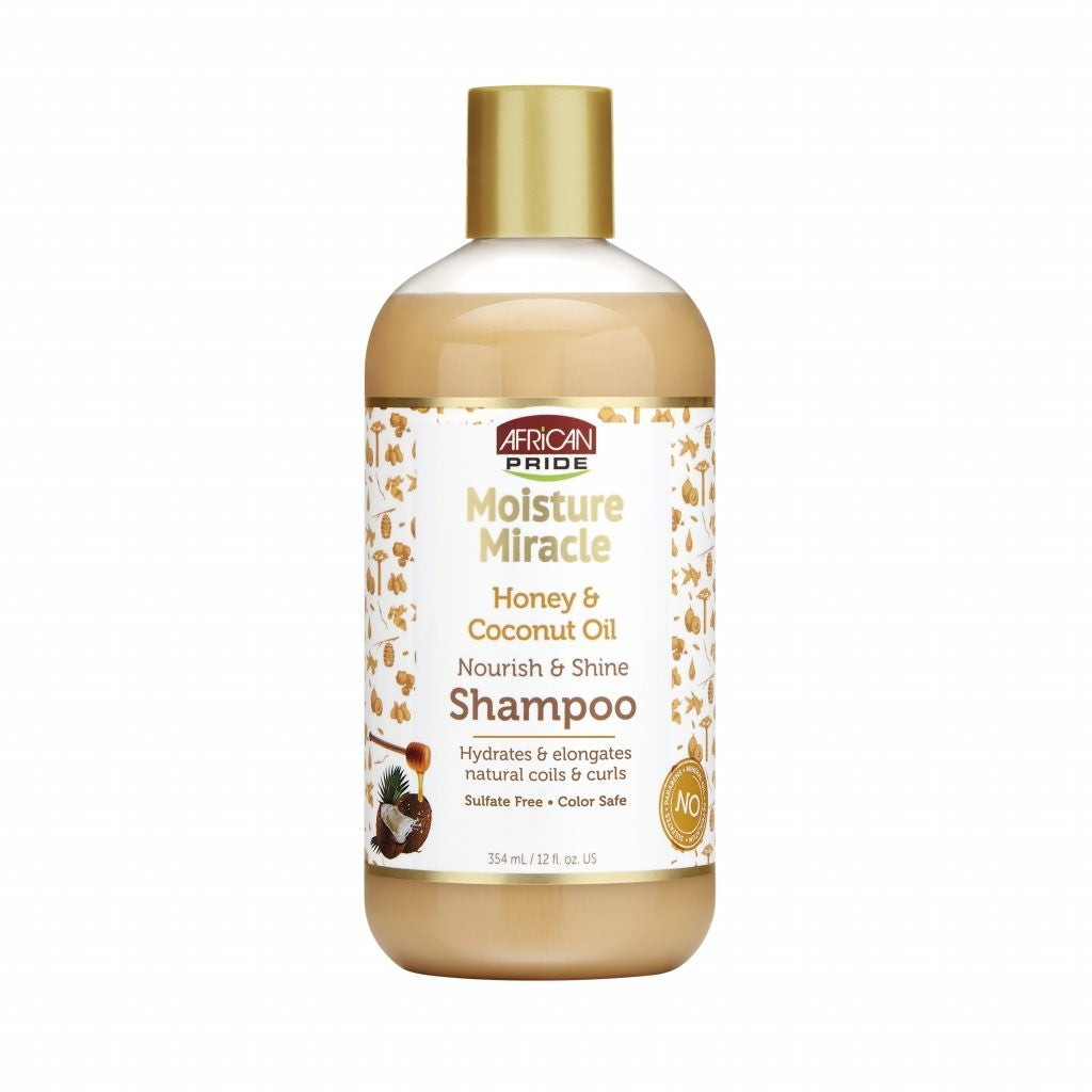 African Pride Moisture Miracle Honey & Coconut Oil Nourish & Shine Shampoo 354ml