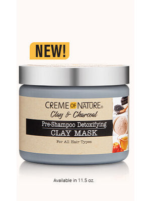 Creme of Nature Clay & Charcoal Pre-Shampoo Detoxifying Clay Mask 11.5oz