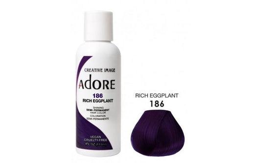 Adore Semi Permanent Hair Color 186 - Rich Eggplant 118 ml