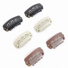 Haar extention clips Zilver 10 stuks
