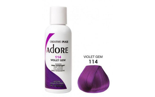 Adore Semi Permanent Hair Color 114 - Violet Gem 118 ml