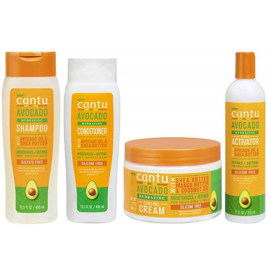 Cantu Avocado Combo Deal - Shampoo, Conditioner, Curling Cream &amp; Curl Activator