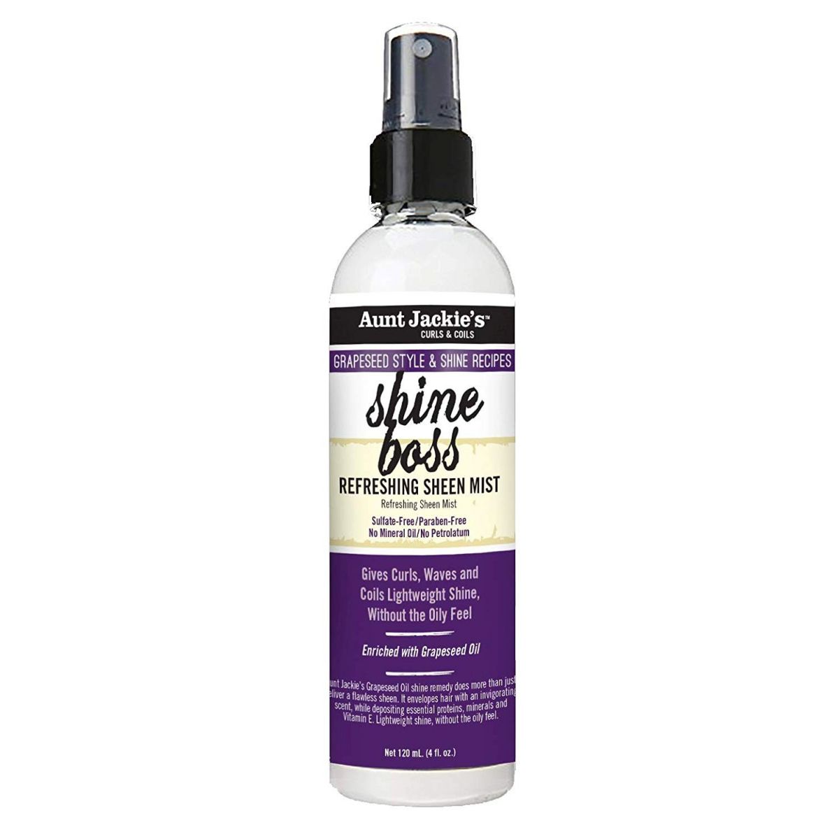 Aunt Jackie's Grapeseed Shine Boss Refreshing Sheen Mist 4oz