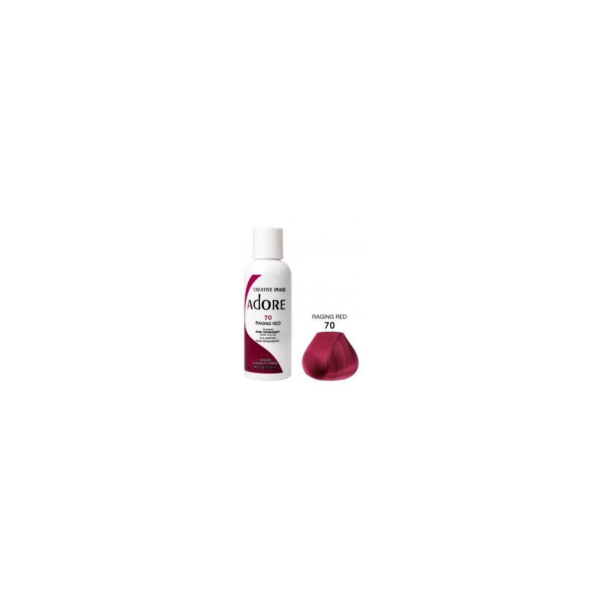 Adore Semi Permanent Hair Color 70 Raging Red 118ml – coolcurl