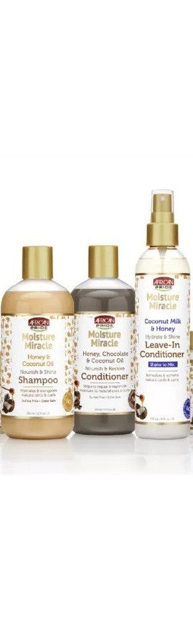 African Pride Shampoo, Conditioner and Leave in set