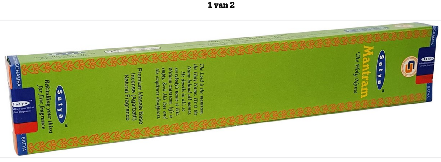 Wierookstokjes Satya Mantram (los pakje van 15 gram)