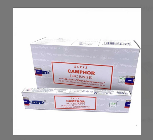Satya Incense Camphor Box 12 packs of 15 sticks each
