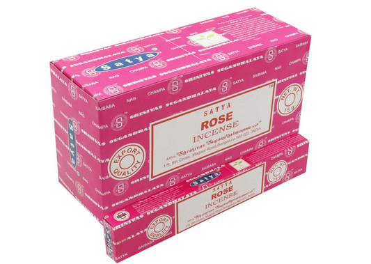 Satya Rose incense - 12 packs of 15 grams