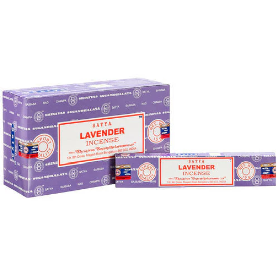 Satya Lavender - Lavender - incense sticks - 12 packets of 15 grams