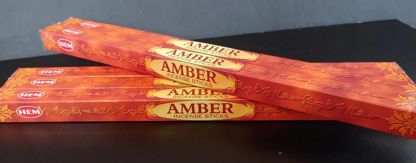 HEM Incense - Amber - 1 loose pack of 20 sticks