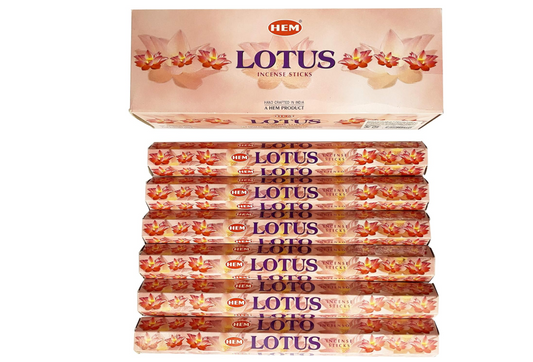HEM Incense - Lotus - Slipper / Value Box (6 Packs / 120 Sticks)
