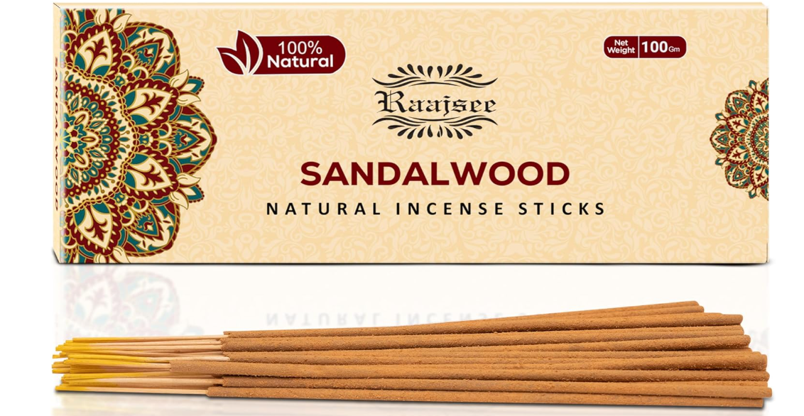 Incense sticks sandalwood/sandalwood 20 pieces - meditation/meditate incense