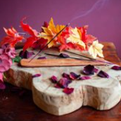 Incense shelf - Wood - Incense shelf - Brown - Sustainable - 38 cm long - incense stick holder