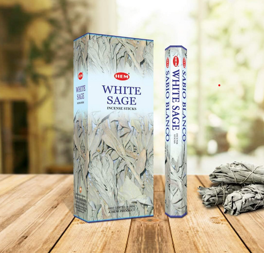 White sage incense (HEM) 2 boxes of 6 packets = 12 packets