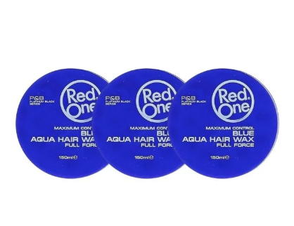 Red One Aqua Hair Wax - Blue - Value Pack 3 Pieces