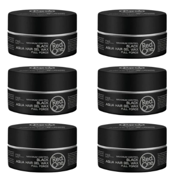 Red One Black Aqua Hair Gel Wax 150ml - Value pack 6 pieces