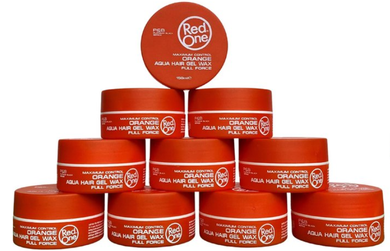 Red one Orange Hair Wax| Hair wax| Hair gel| Gel| Aqua wax| Orange Aqua hair wax| 4 pieces| 4 pieces